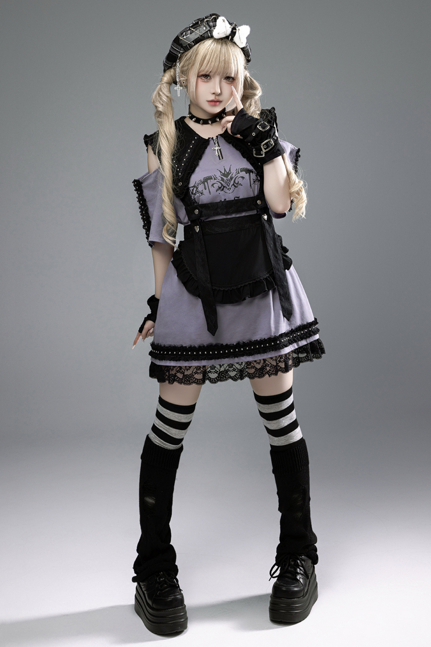 Witch Apprentice Subculture T-shirt Dress + Suspender Apron