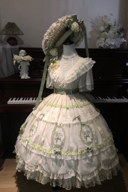 Lily Forest Ever Dress + Flower + Flat Cap + Clip