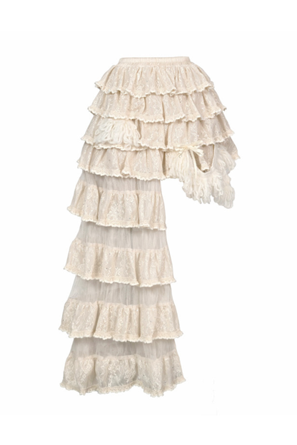 ナイトパーティーゴシックレースケーキアシメスカート