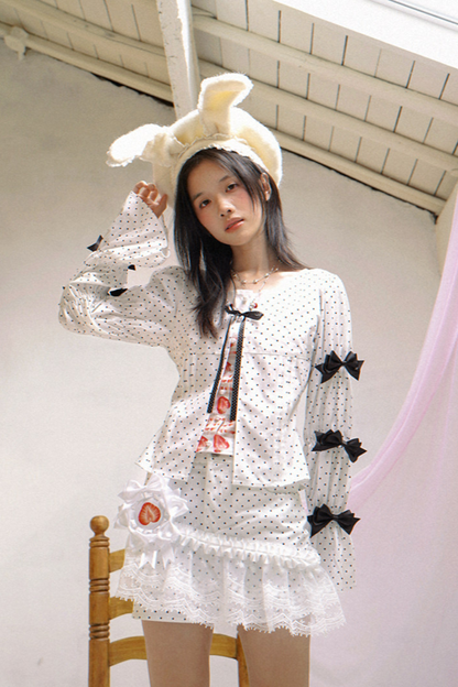 レースラビットイヤーベレー帽