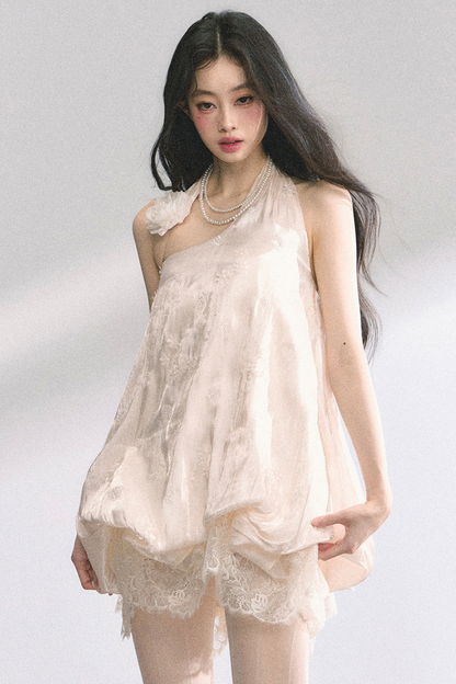 フレンチレースフラワードレス