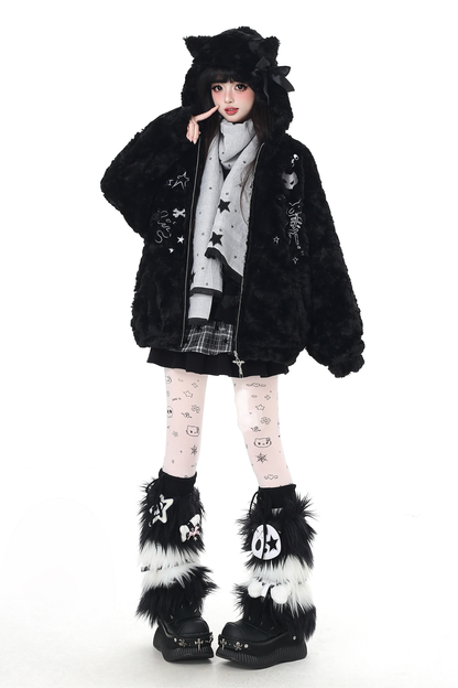 リボンキャットフードファージャケット