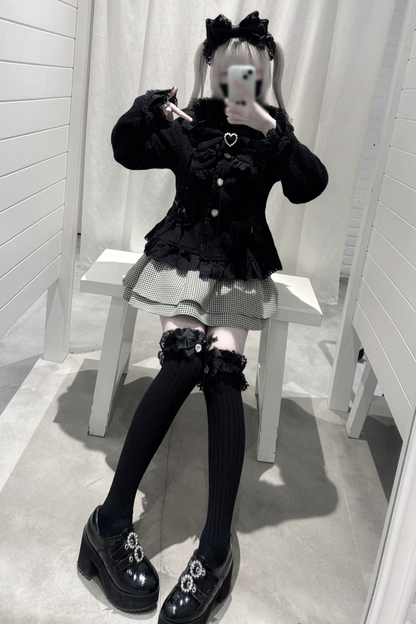 レースリボンスリムスイートコート