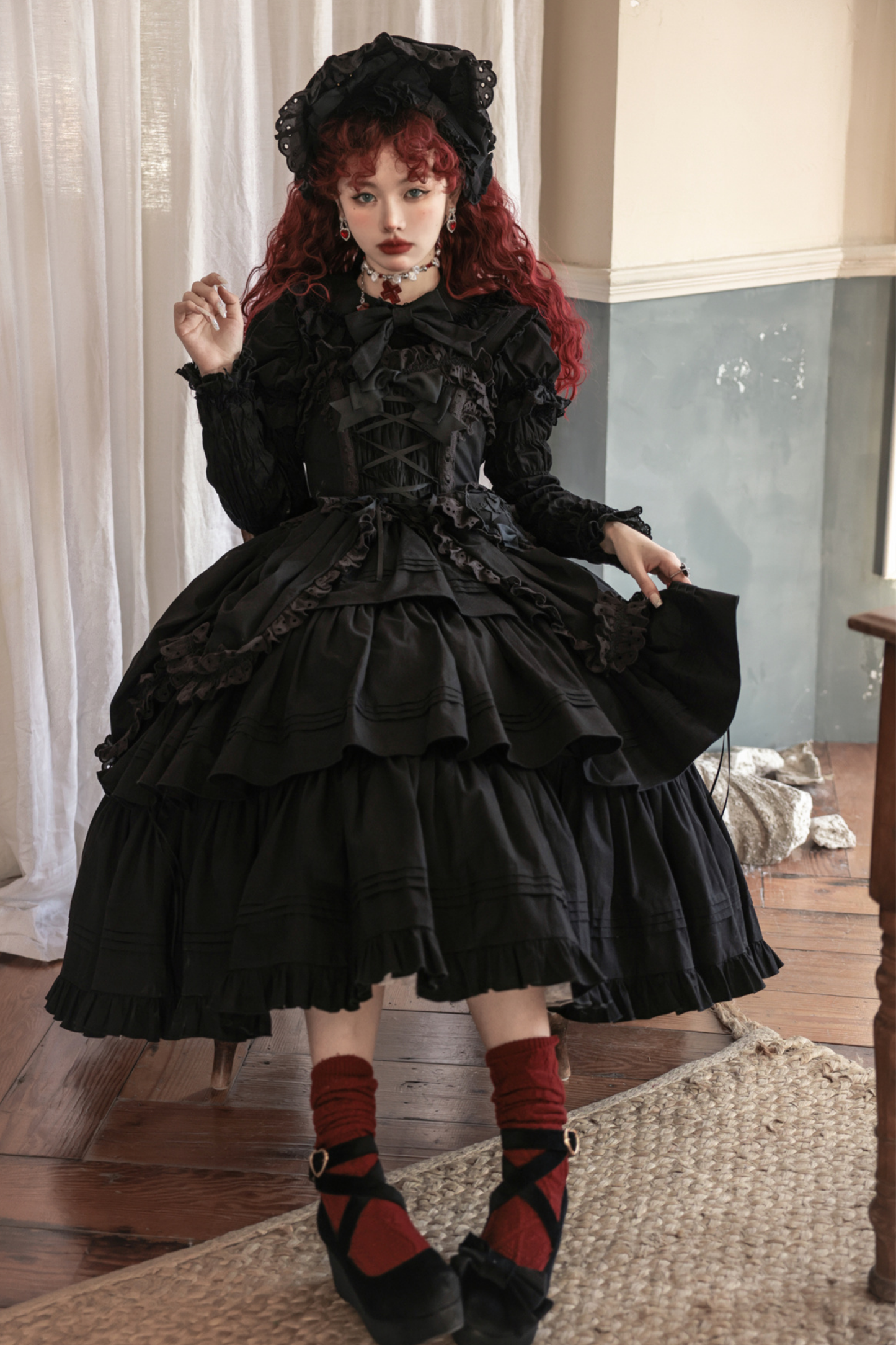Lace Goth Subculture Dark Star Island Lolita Dress
