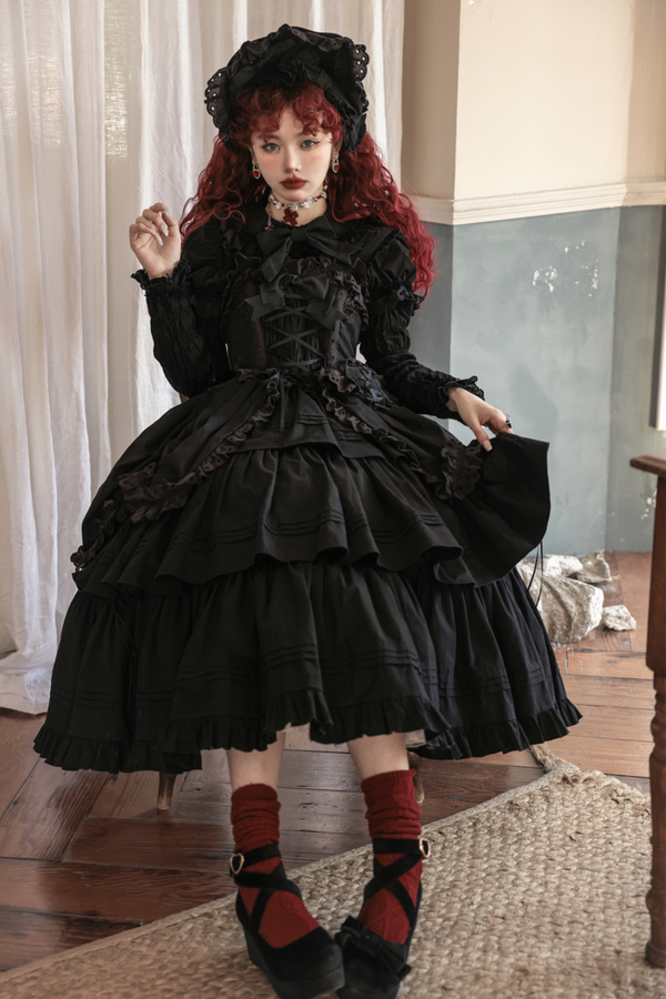 Lace Goth Subculture Dark Star Island Lolita Dress