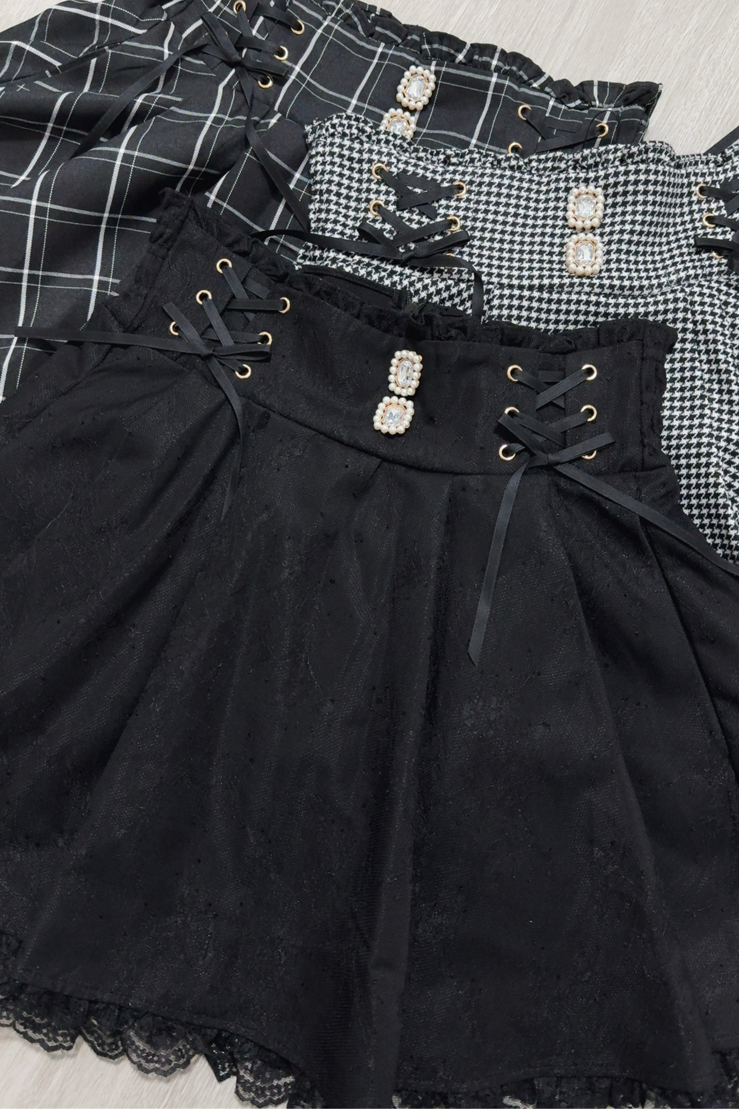 Stone Buckle Straps Skirt
