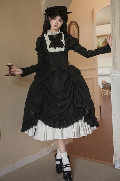 [Reservations] Classical Top + Curtain Skirt + Ribbon Collar + Hat