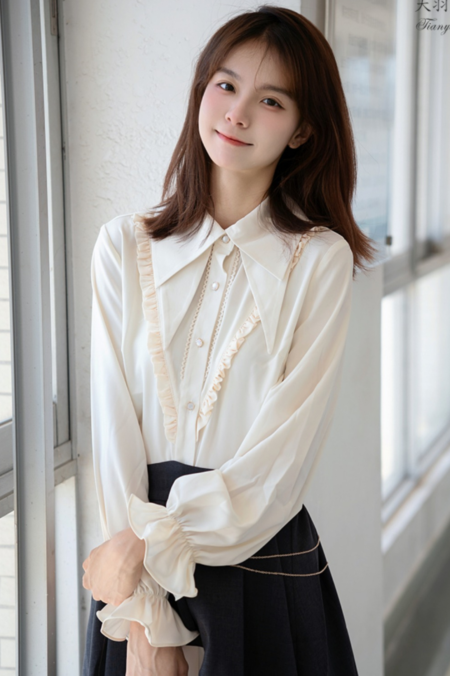 エレガントシャツ+イレギュラースカート