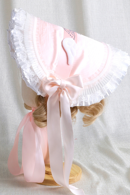 Baby feather doll Lolita flat hat + hood