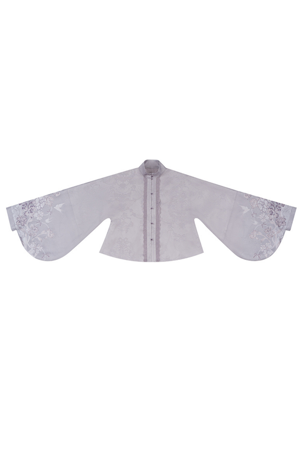 チャイナスタンドカラージャケット+サスペンダードレス+ヘアバンド