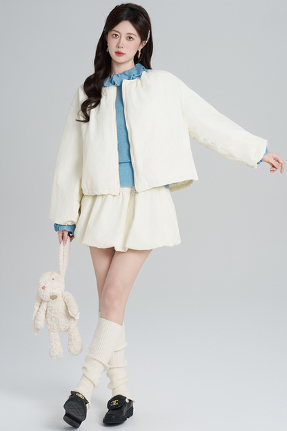 マカロンジップアウター+スカート