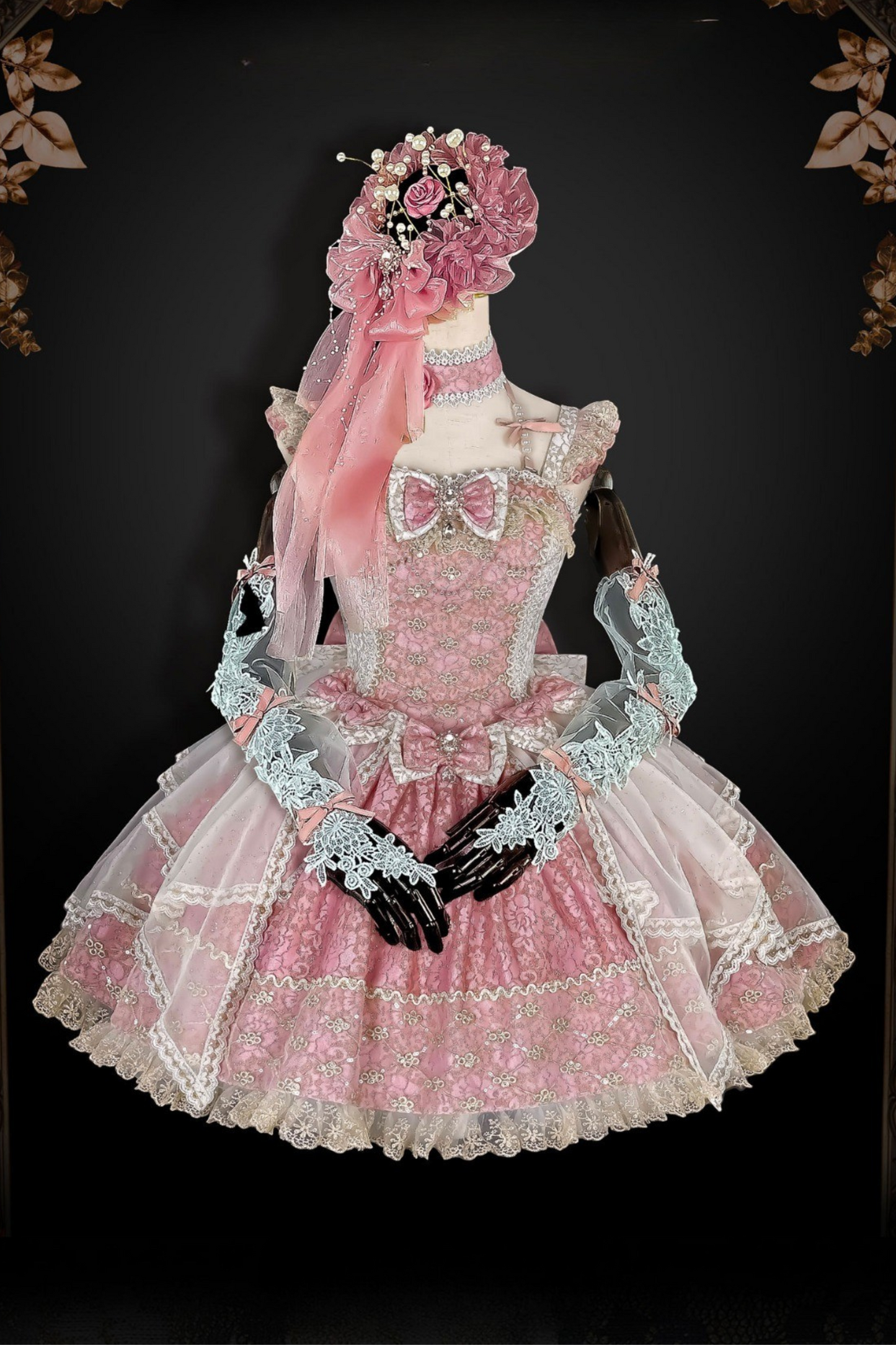 Anniversary Flower Fantasy Gorgeous Lolita Dress Full Set