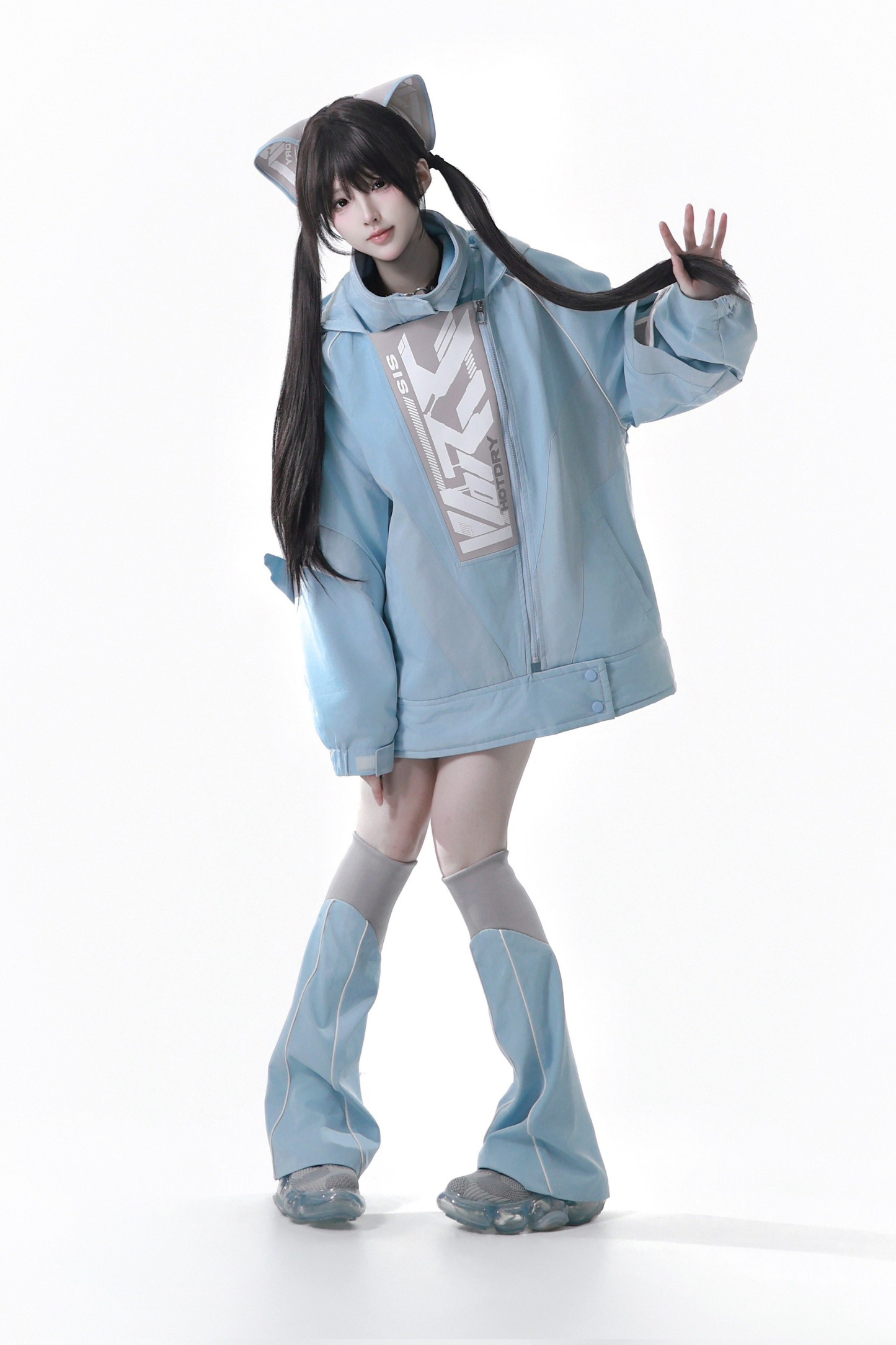 Cyber Loose Jacket + Pants + Leg Warmers + Cat Ear Headband