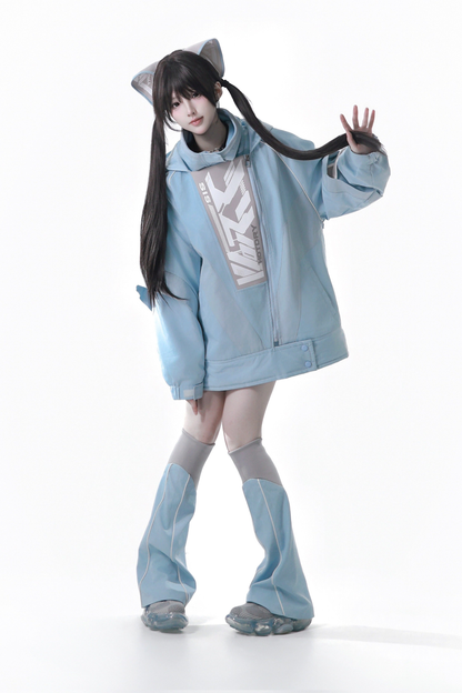 Cyber Loose Jacket + Pants + Leg Warmers + Cat Ear Headband