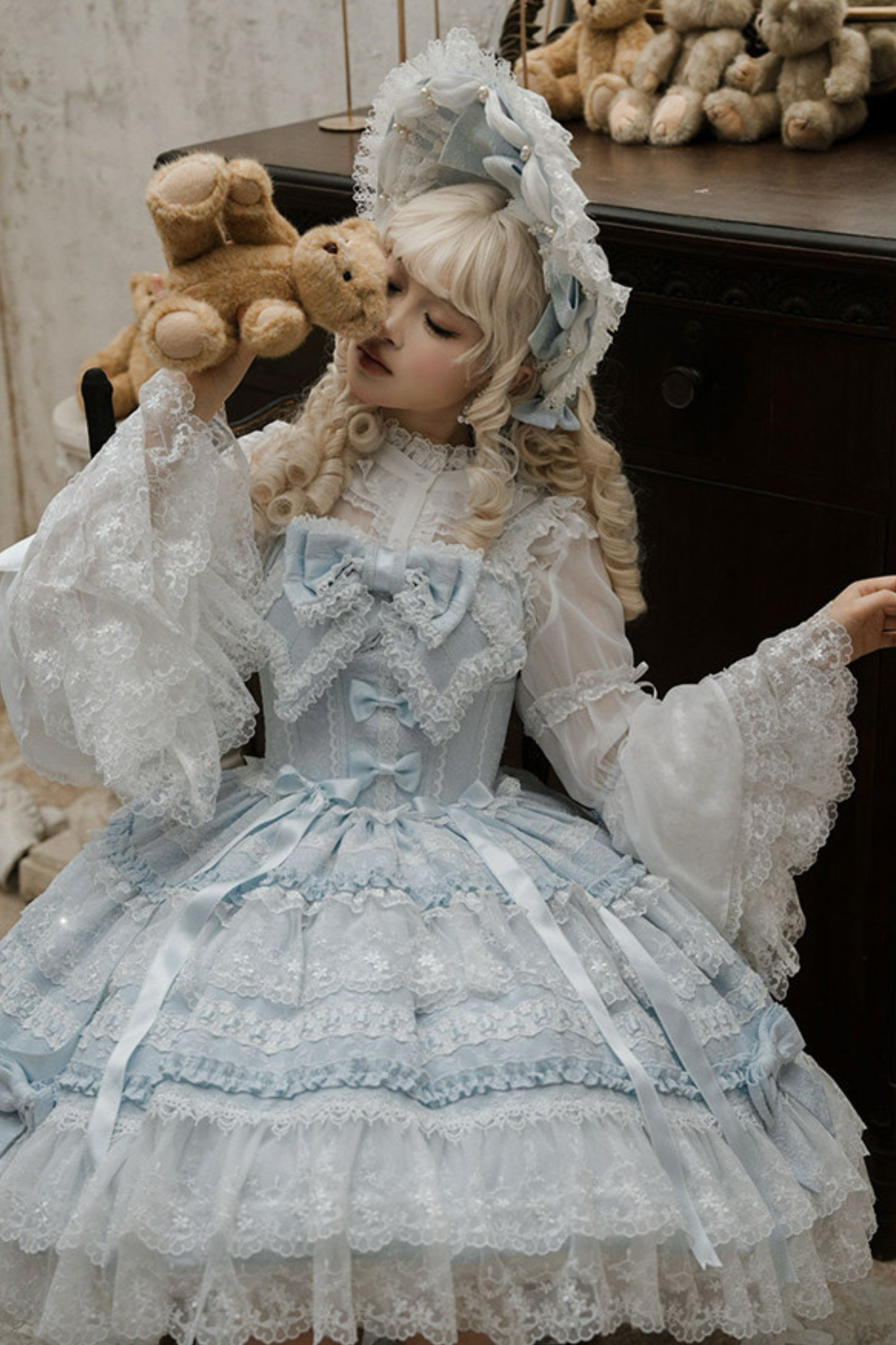 Nice Heartbeat Lolita Dress + Cape + Hat