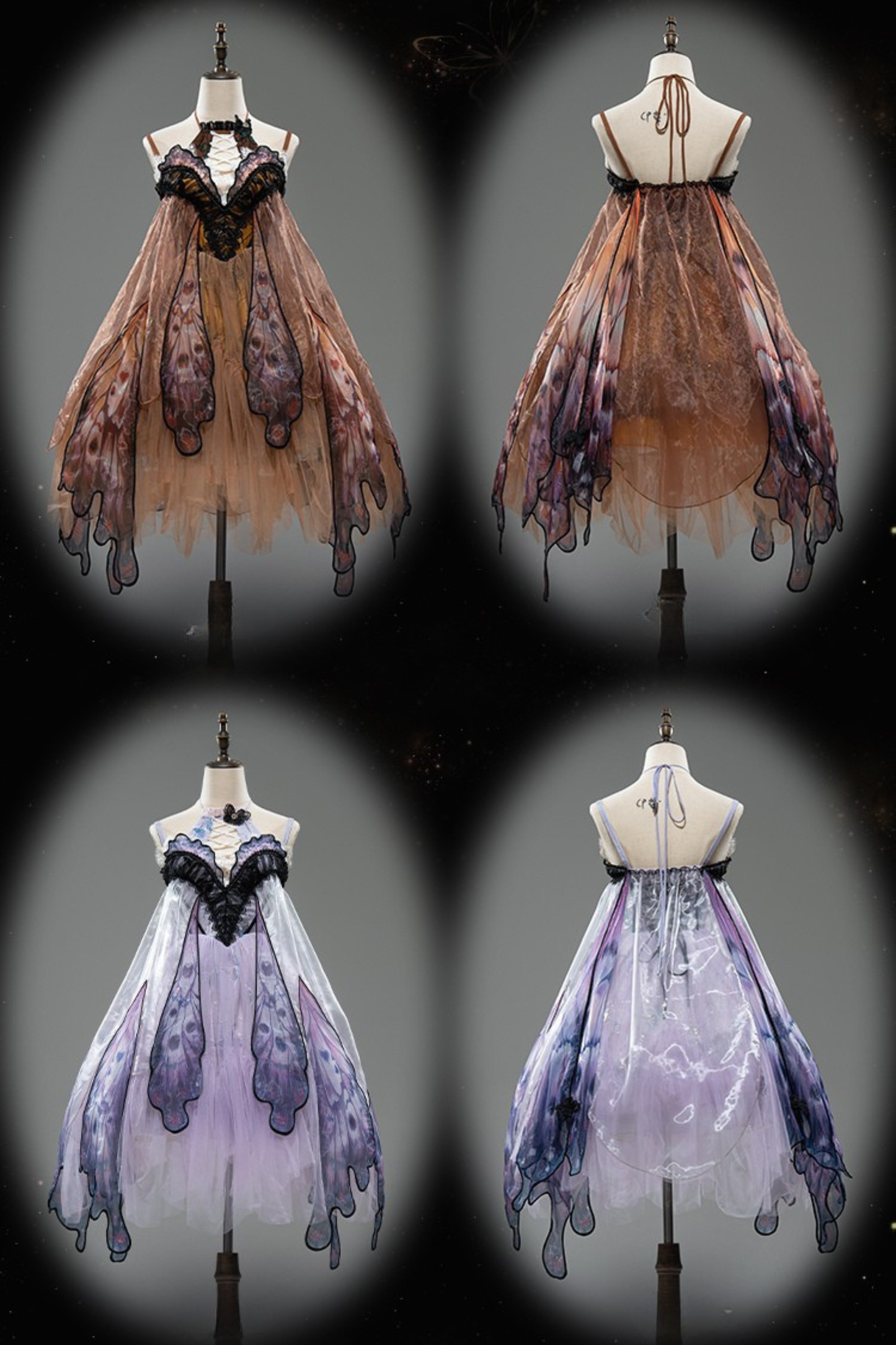 【12月16日予約締切】withered leaf butterfly2.0ゴシックロリータバタフライウイングドレスTypeA/B