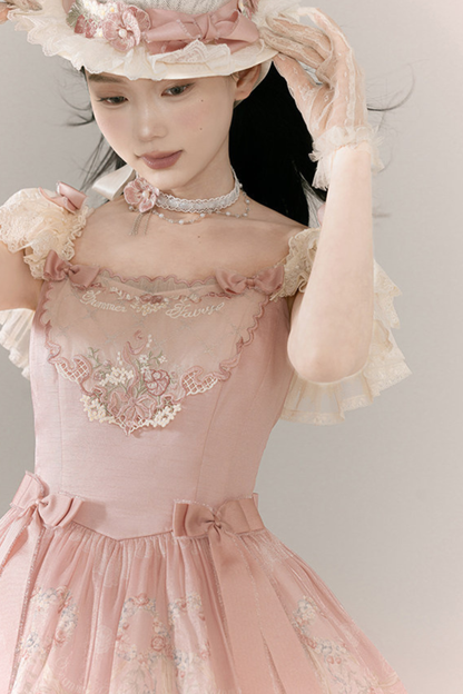 Vilandry Garden Off-Shoulder Dress + Jumper Skirt + Cape