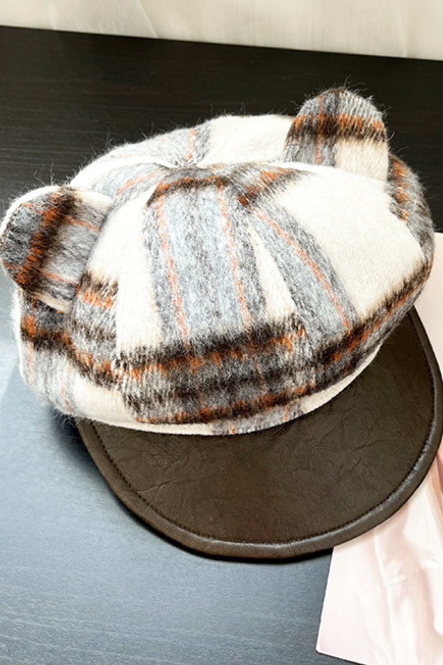 Bear Ear Plaid Beret