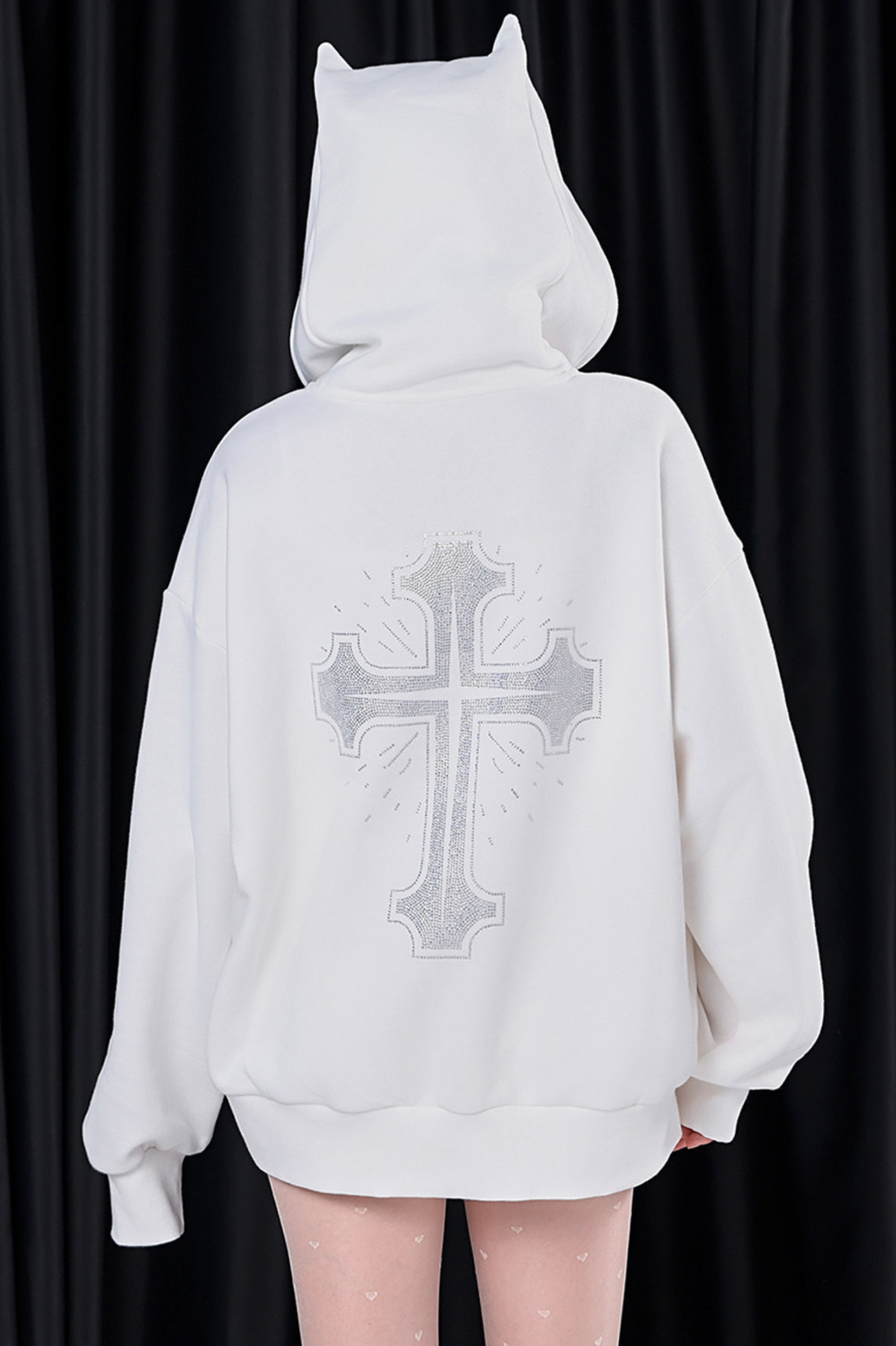 クロスルーズデビルフードジップパーカー