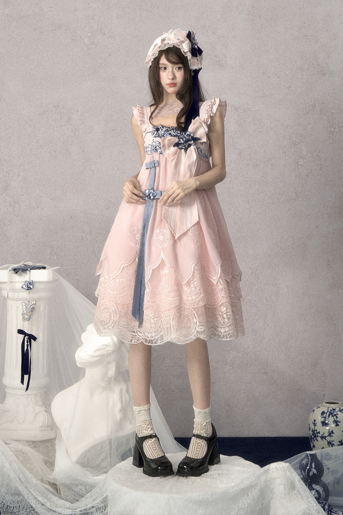 スイートチャイナサスペンダードレス