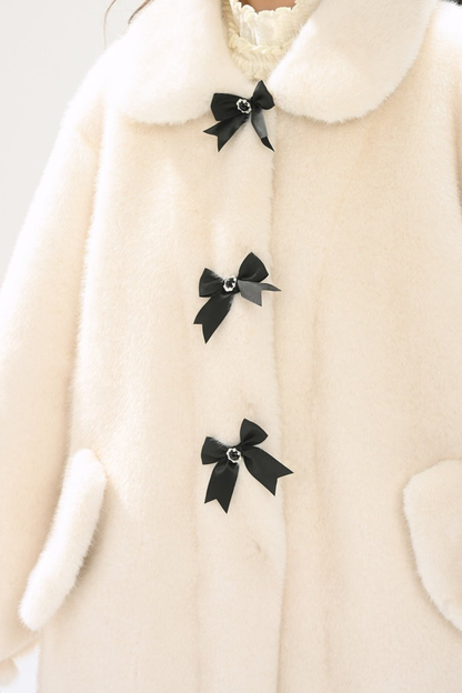 トリプルリボンミドルファーコート