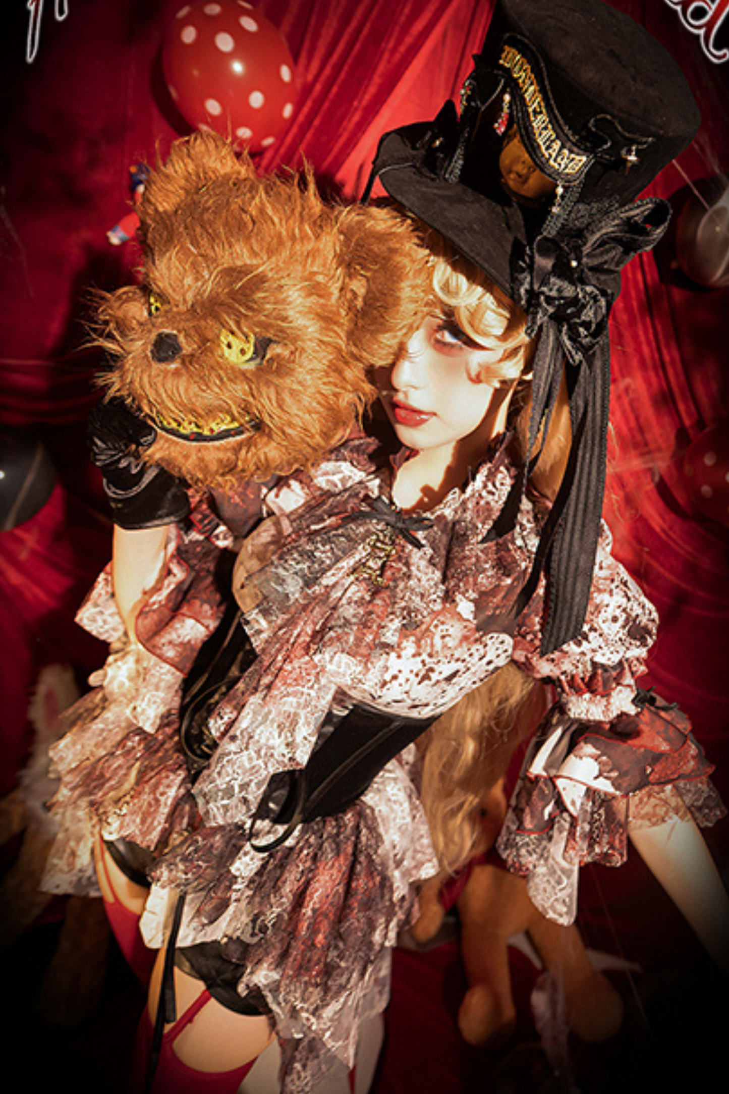 Horror Amusement Park Lace Waist Corset