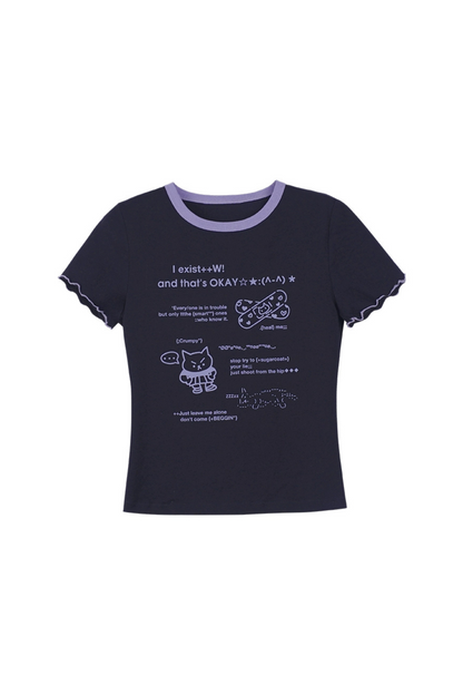 キュートブラーラーリボンTシャツ