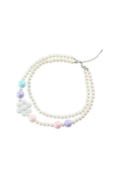 キャンデーポップバルーンロリータジャンパースカート+パールネックレス