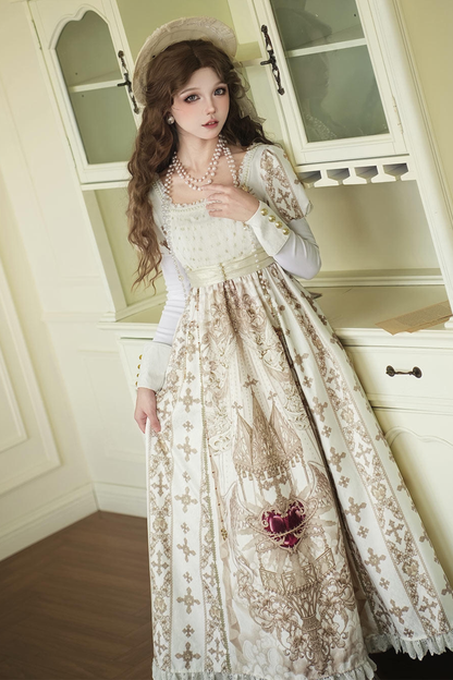 Elegantes Lolita-Kleid + Schal + Halskette