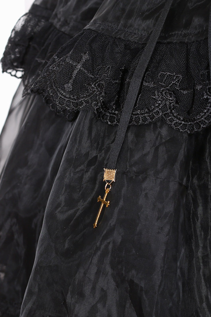 Heiliges Kreuz Flatterärmel Trägerrock + Shirt