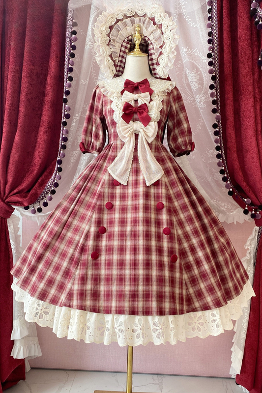 レトロキュートボリュームロリータドレス