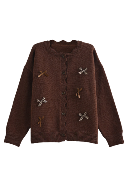 スウィートリボンニットカーディガン