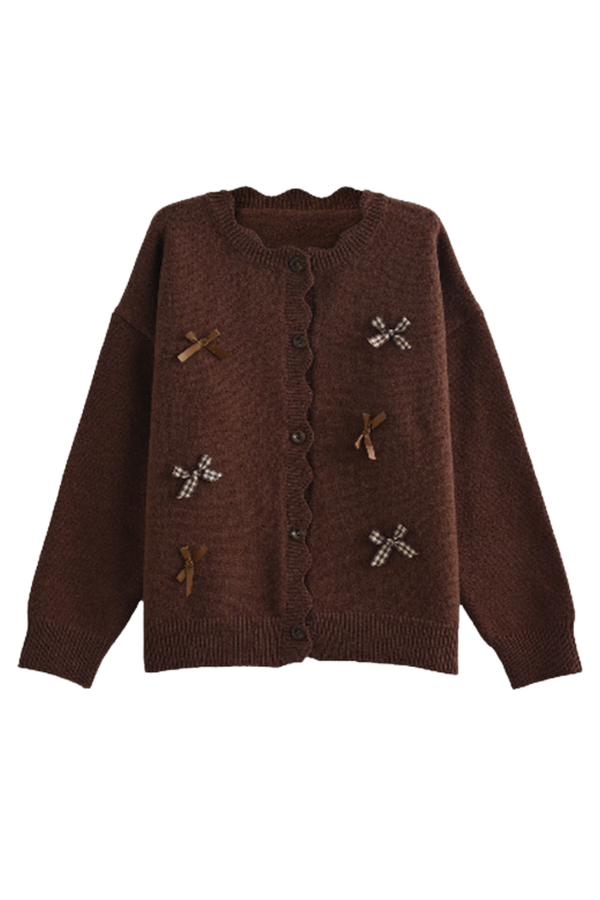 スウィートリボンニットカーディガン