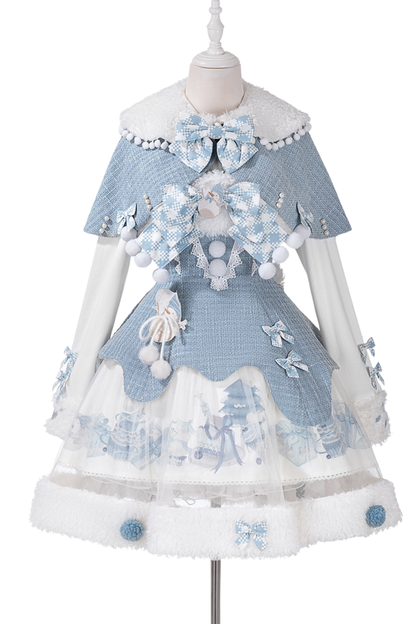 スノーアイランドロリータドレス+トップス+ショール