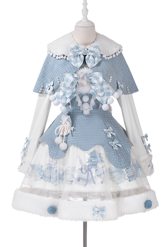 スノーアイランドロリータドレス+トップス+ショール