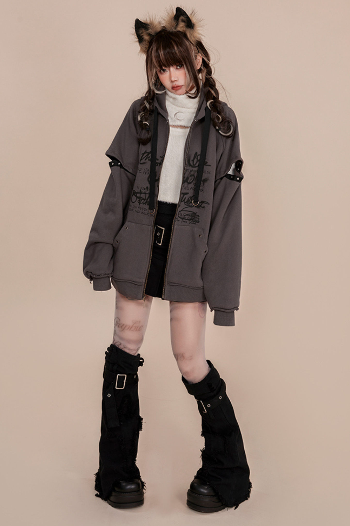 Wolf Ear Hood Loose Hoodie