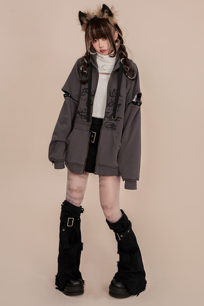 Wolf Ear Hood Loose Hoodie