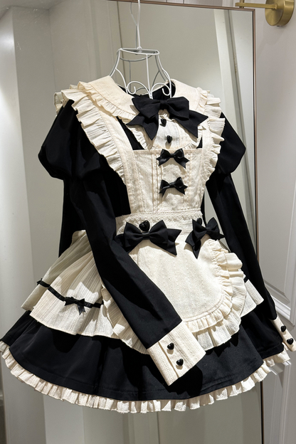 Little Maid Elegant Lolita Dress + Apron + Sleeve + Headband