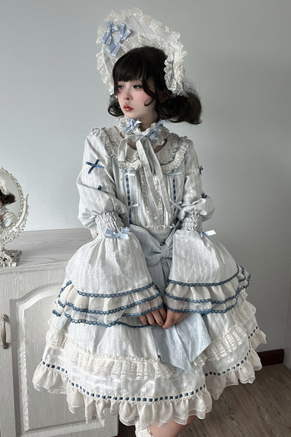 アクアドールロリータドレス+ヘアバンド+リボン