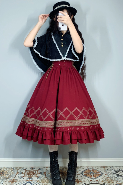 クラシカルレトロフレアロリータスカート