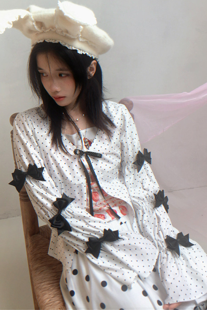 Polka Dot Plaid Blouse