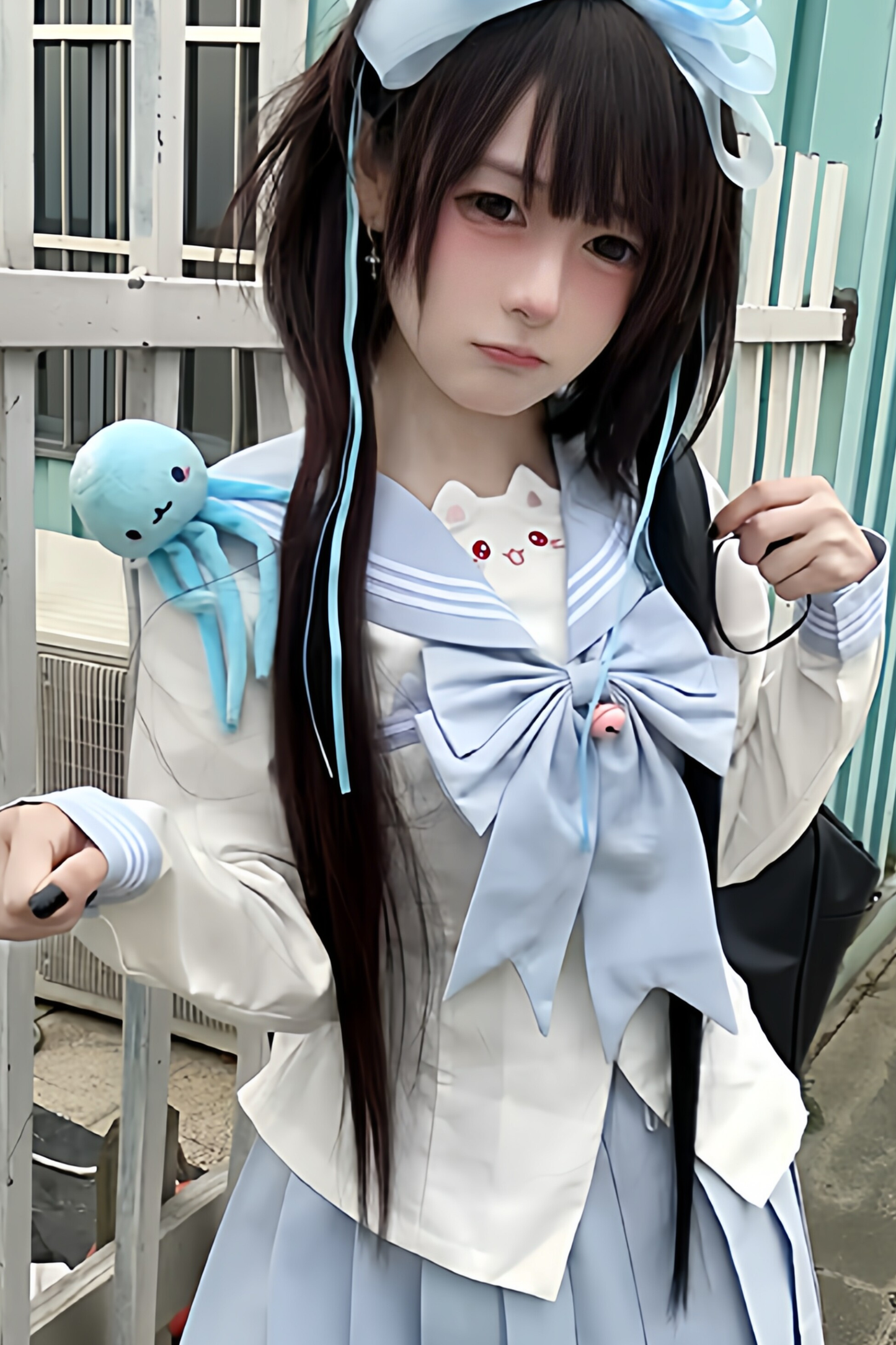 Hauts de marin d'anime + jupe + ruban