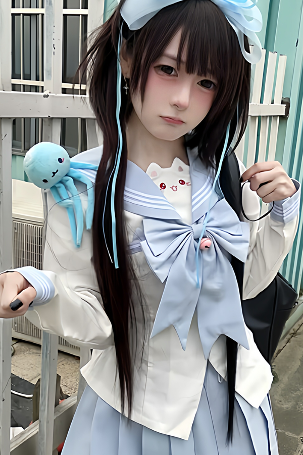 Hauts de marin d'anime + jupe + ruban