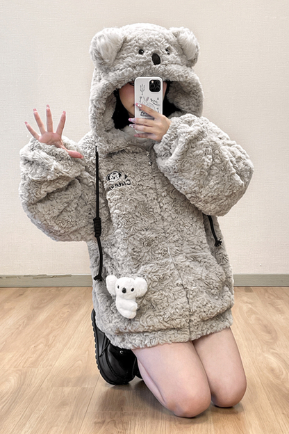 アニマルフード付きコート