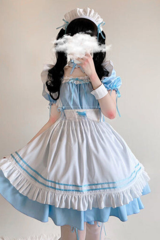 Powder Blue Alice Made Dress Set