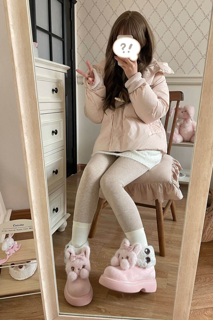 Fluffy Sheep Fleece Snow Boots