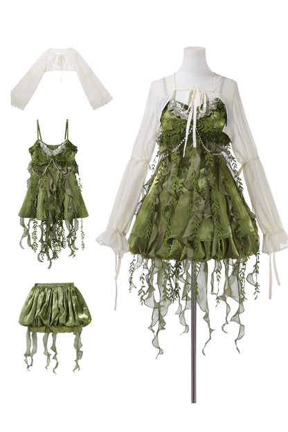 フォレストガールチャイナドレス+トップス+スカート