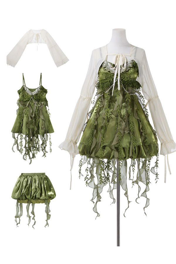 フォレストガールチャイナドレス+トップス+スカート