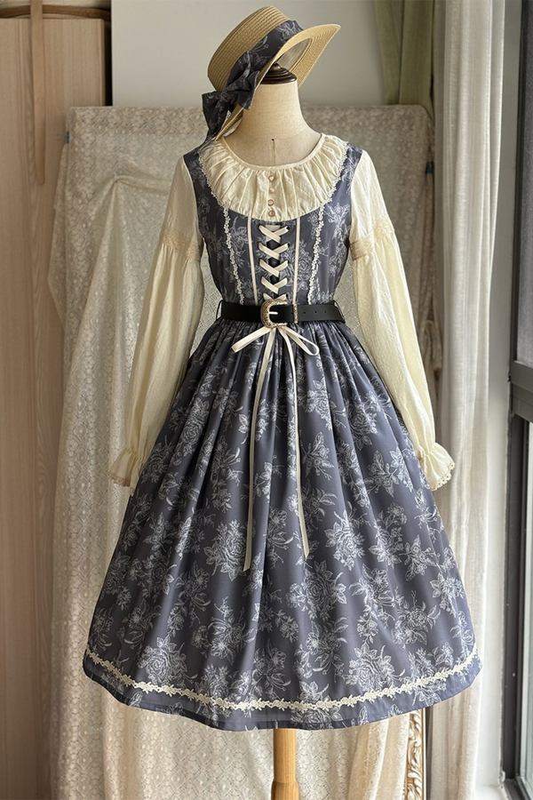 スケッチワイルドローズエレガントロリータドレス