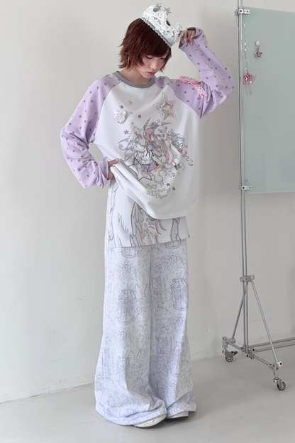 エンジェルホワイトスウェットパンツ